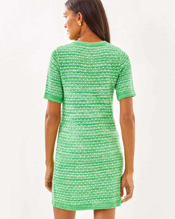 Lilly Pulitzer Theodorah Sweater Dress - Fauna Green Metallic Marl