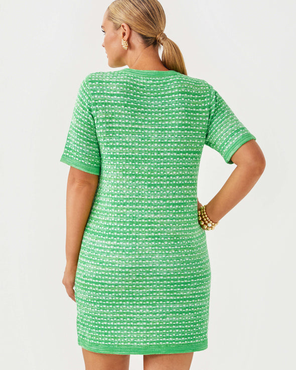 Lilly Pulitzer Theodorah Sweater Dress - Fauna Green Metallic Marl