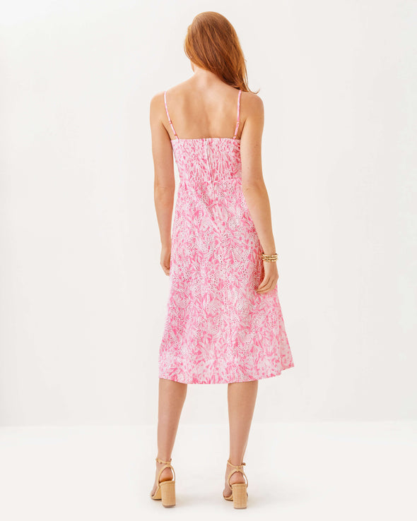 Lilly Pulitzer Allarie Midi Dress - Rousseau Pink - Tulip To Tango