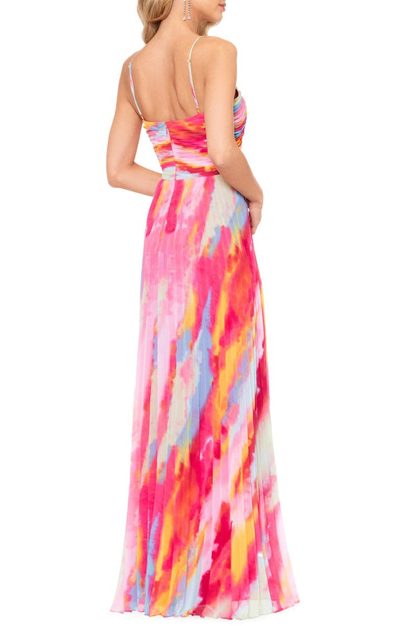 Cindy Xscape Chiffon Halter Maxi