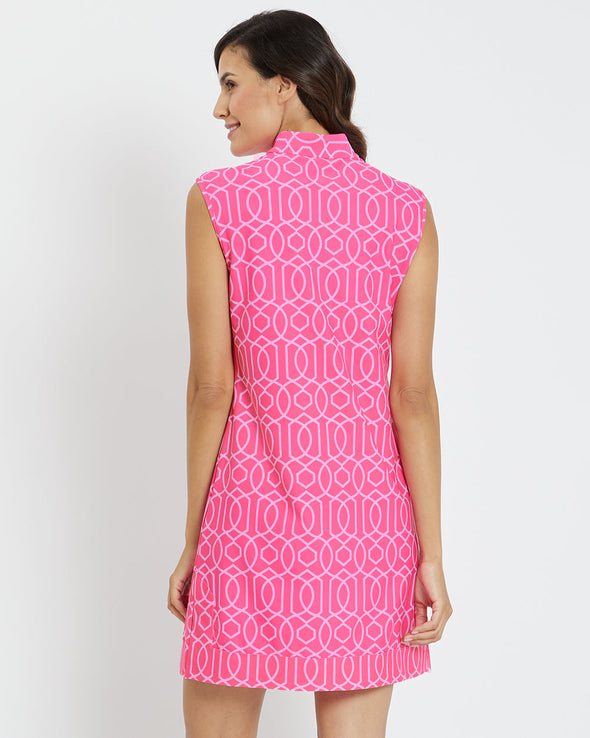 Back view of the Jude Connally Kristen Dress - Garden Gate Spring Light Pink