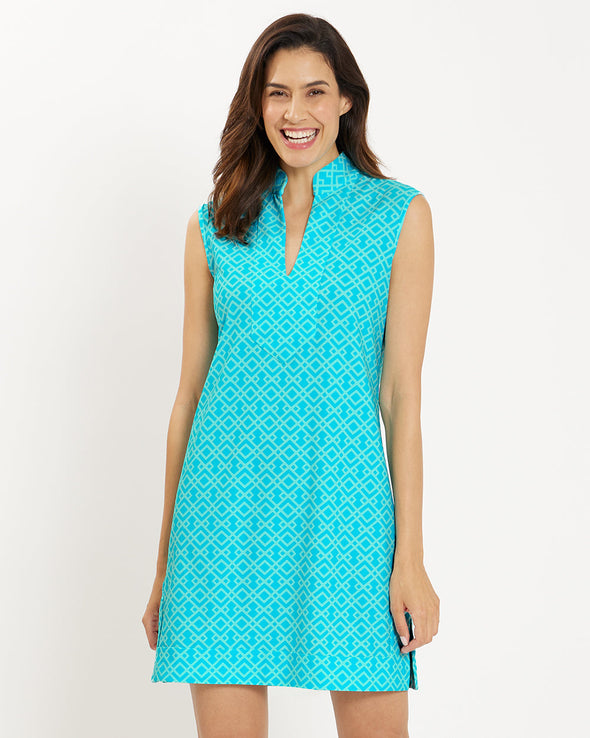 Jude Connally Kristen Dress - Trellis Trio Aqua