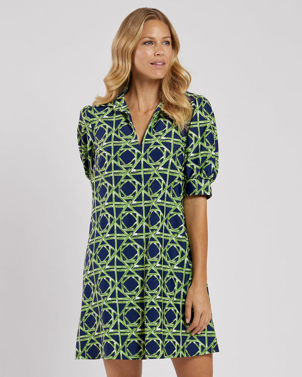 Jude Connally Emerson Dress - Bamboo Ratan Navy