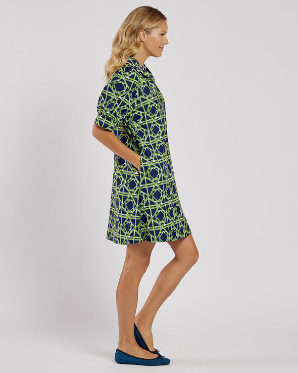 Jude Connally Emerson Dress - Bamboo Ratan Navy