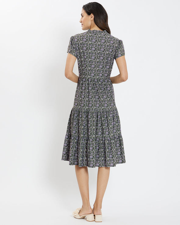 Jude Connally Libby Dress - Melody Ditsy Loden