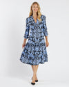 Full body view of the Jude Connally Maggie Dress - Paisley Amore Black