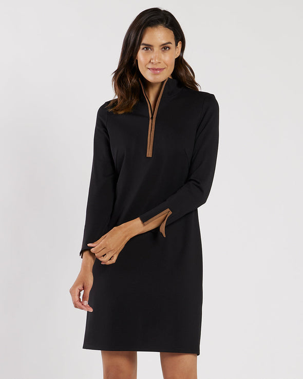 Jude Connally Anna Dress - Black/Saddle