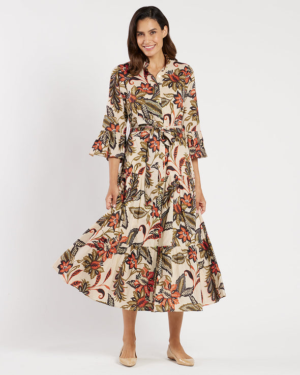 Jude Connally Roxie Dress - Falling Floral Almond