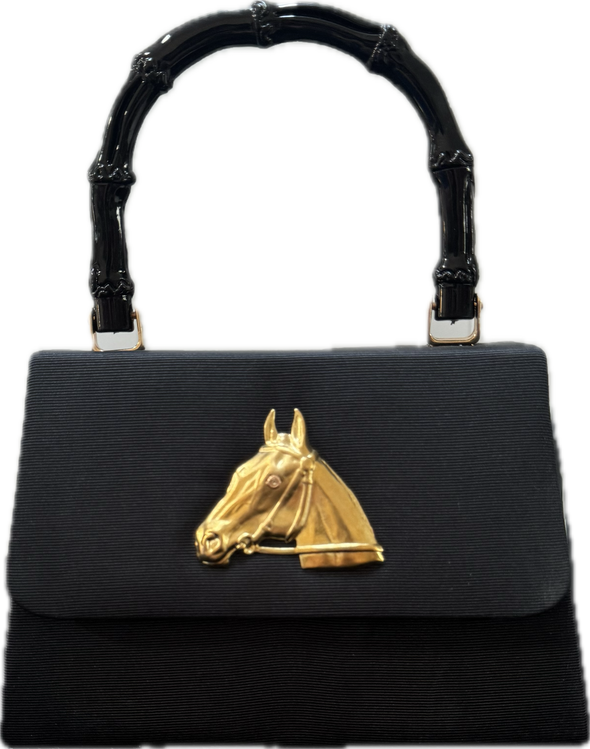 Lisi Lerch Lulu Bag - Black Faille HorseHead