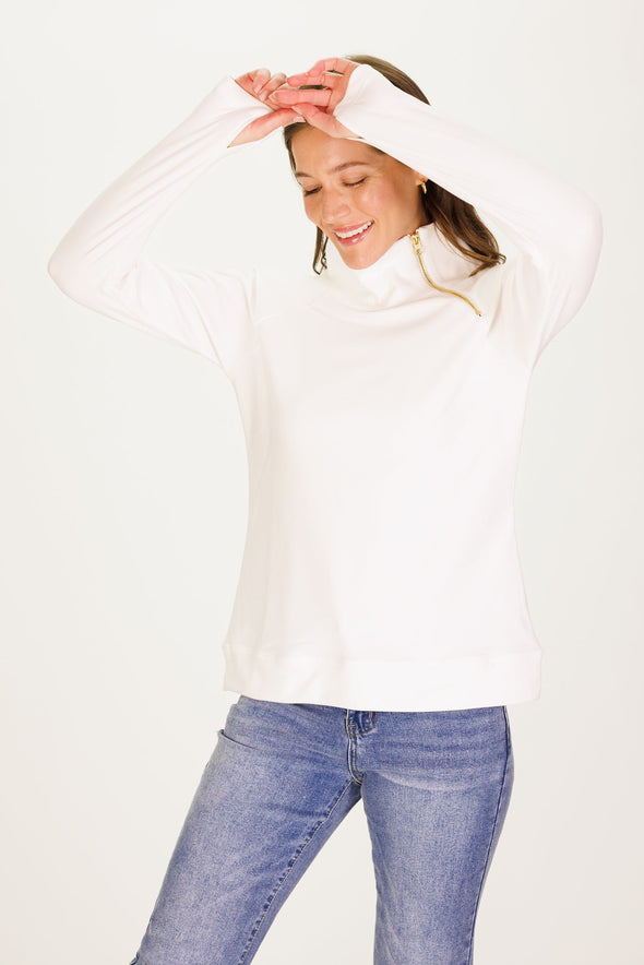 Duffield Lane Bowen Sweatshirt - White