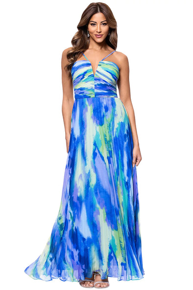 Sheri Xscape Chiffon Halter Maxi