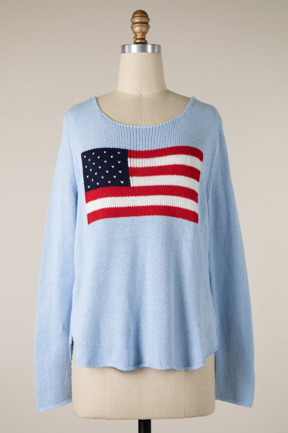 Miracle Flag Sweater - Blue Sky