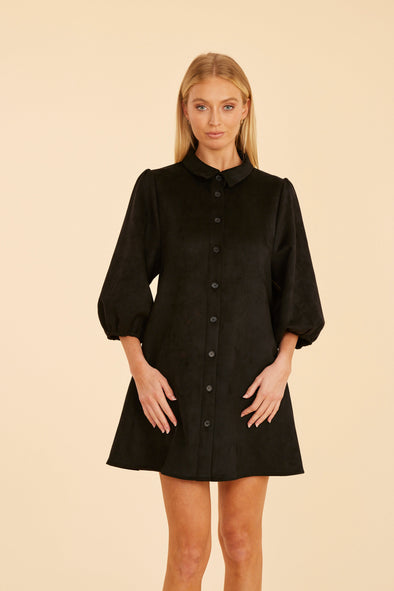 Dolce Cabo Soft Faux Suede Dress - Black