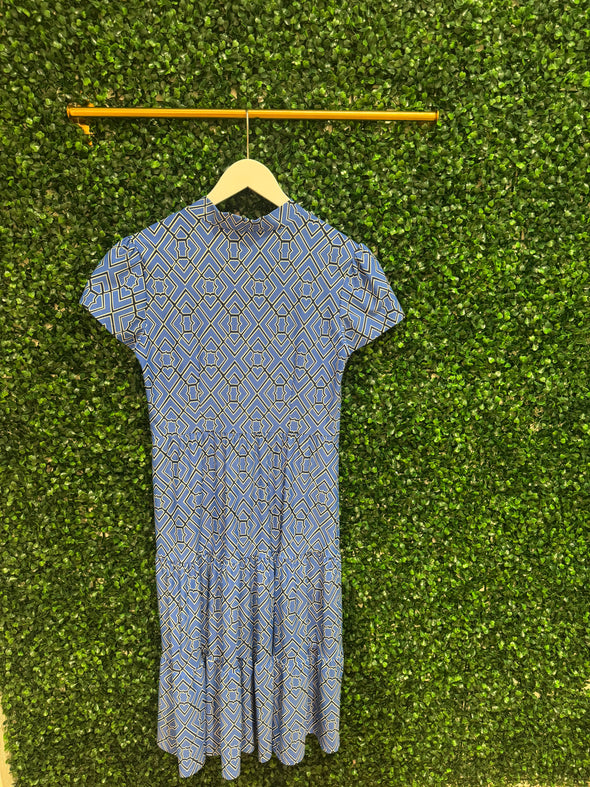 Jude Connally Libby Dress - Garden Lattice French Blue