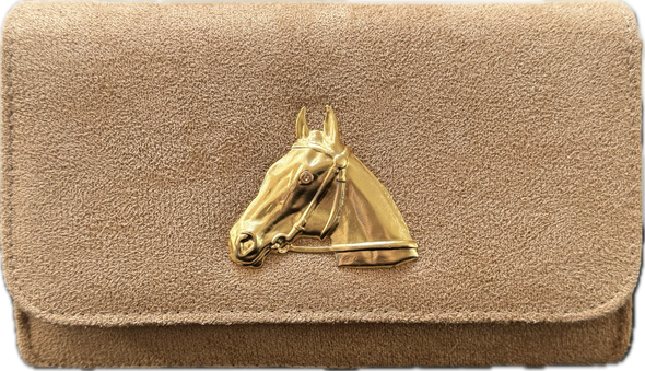 Lisi Lerch Ruby Suede Clutch - Tan HorseHead