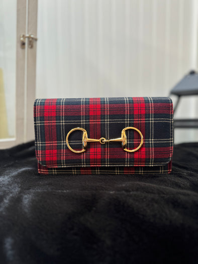 Lisi Lerch Ruby Clutch - Red Plaid Snaffle