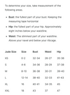 Size chart of the Jude Connally Emerson Dress - Lattice Ropes Navy