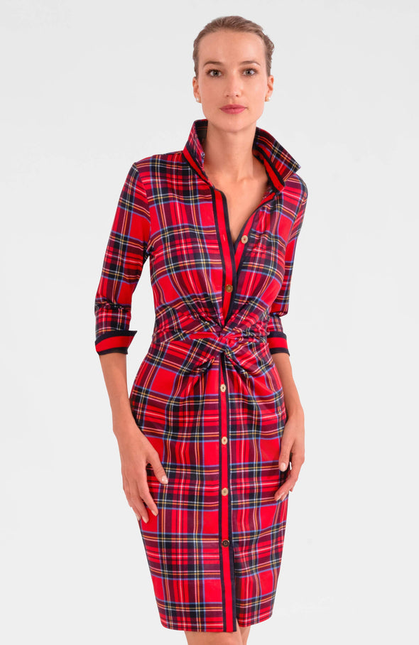 Gretchen Scott Twist & Shout Dress - Duke of York - Red Multi