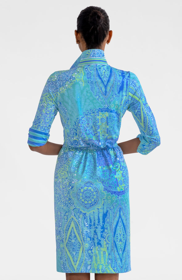 Gretchen Scott Twist & Shout Dress - Grand Bazaar - Turquoise