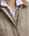 Zipper of the Barbour Beadnell Polarquilt Jacket - Sand Dune