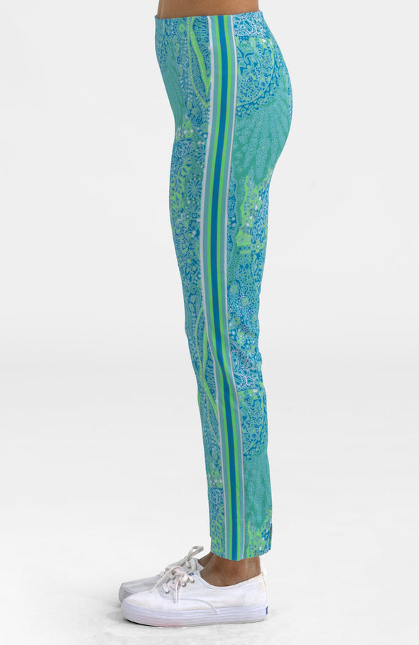 Gretchen Scott Gripeless Pull On Pant - Grand Bazaar - Turquoise