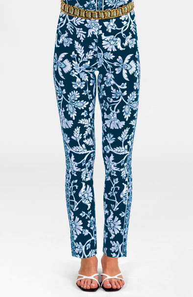 Gretchen Scott Gripeless Pull On Pant - Stunning Stippling Navy