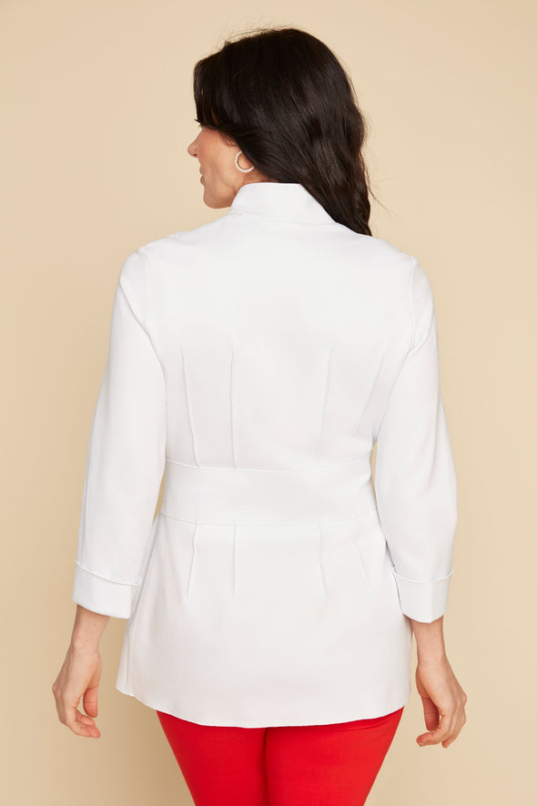 Renuar Tie Front Jacket - White