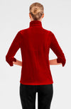 Back view of the Gretchen Scott Twist & Shout Top - Silky Velvet - Crimson