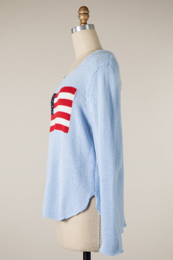 Miracle Flag Sweater - Blue Sky