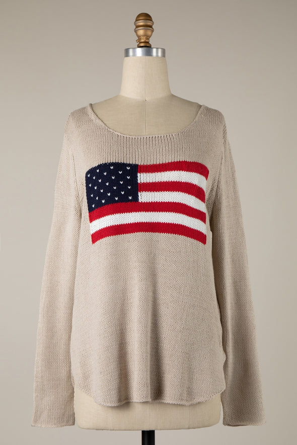 Miracle Flag Sweater - Khaki