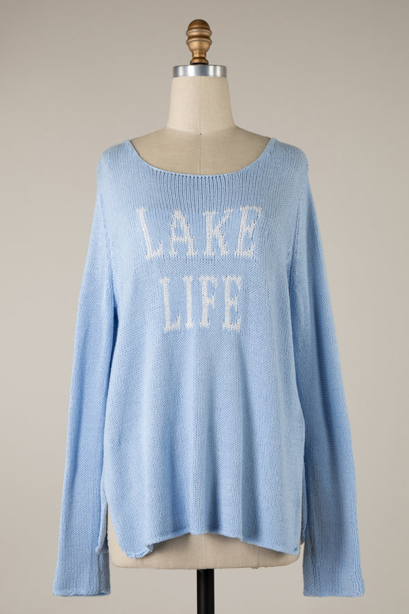 Lake Life Sweater - Beach Sky