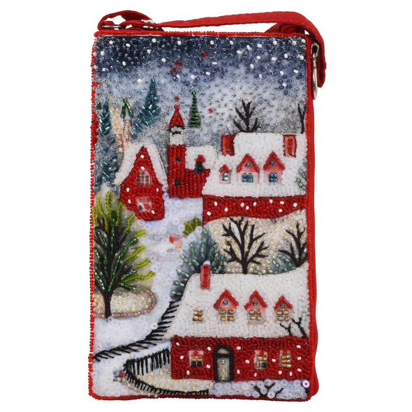 Beaded Club Bag - Christmas Village