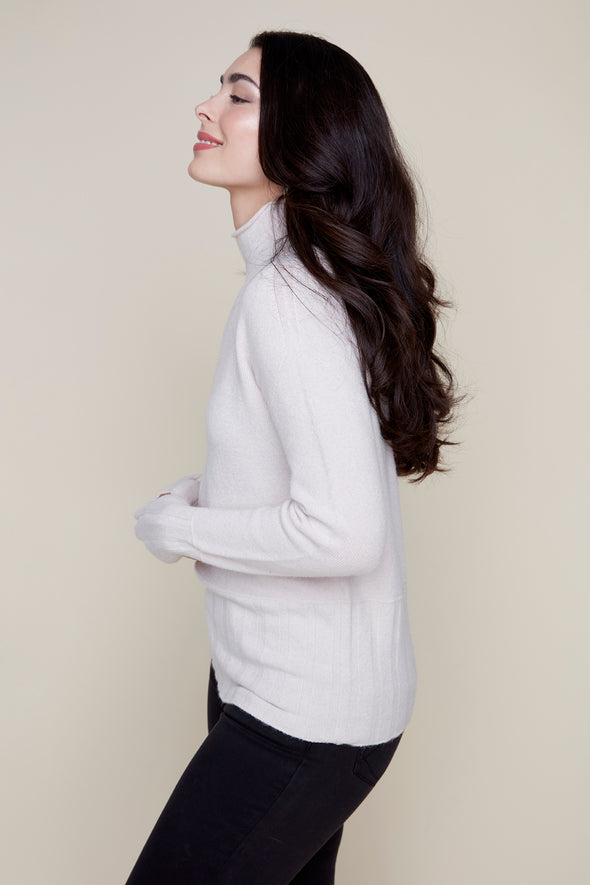 Side view of the Renuar Oyster sweater