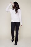 Full body view of the Renuar Oyster mock neck sweater