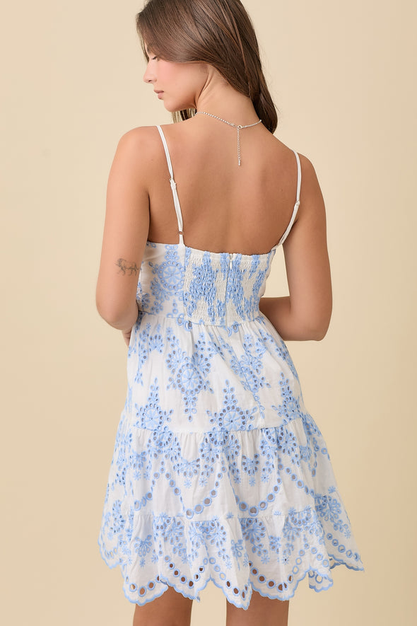 Little Bluebell Eyelet Dress