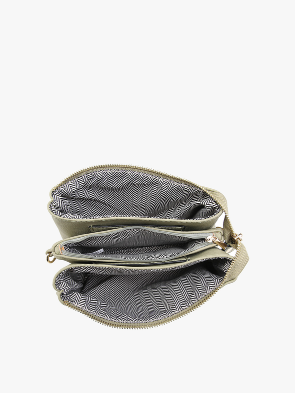 Kingsley Clutch - Beige Plaid