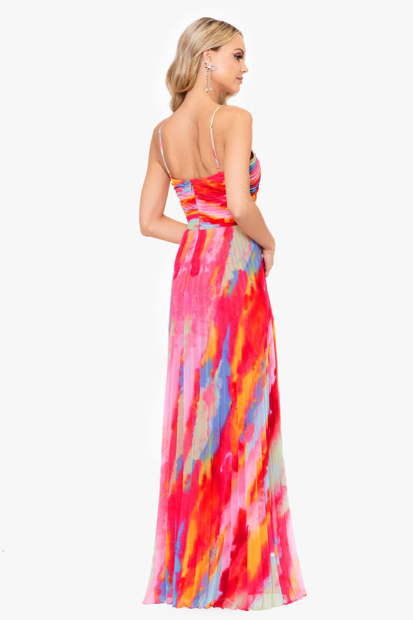 Cindy Xscape Chiffon Halter Maxi