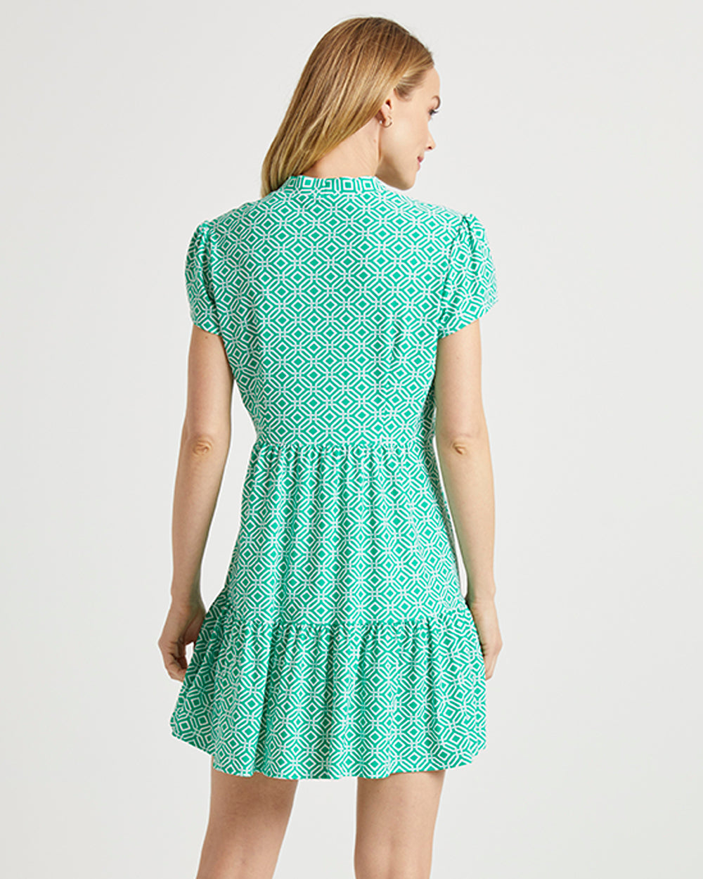 Jude Connally Ginger Dress in Mini Links Geo Grass – THE LUCKY KNOT